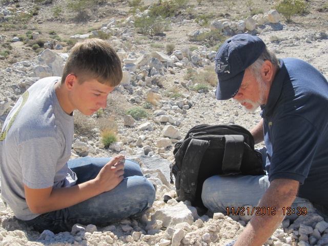 Morgan and Ron looking for stalactites.